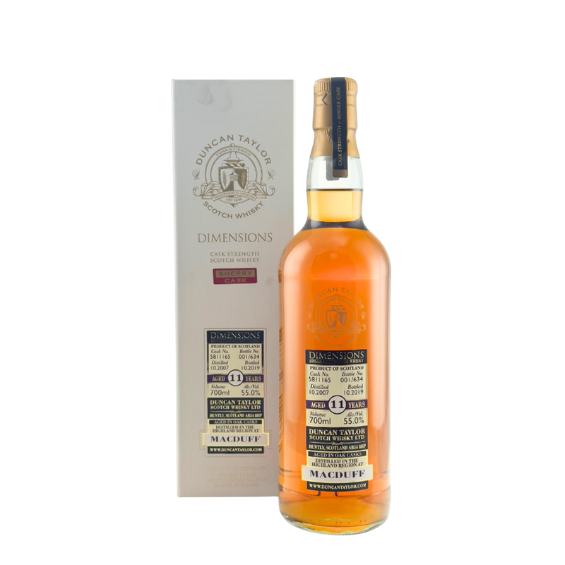 Macduff 11 Year Old Sherry 2007 Dimensions Cask Strength