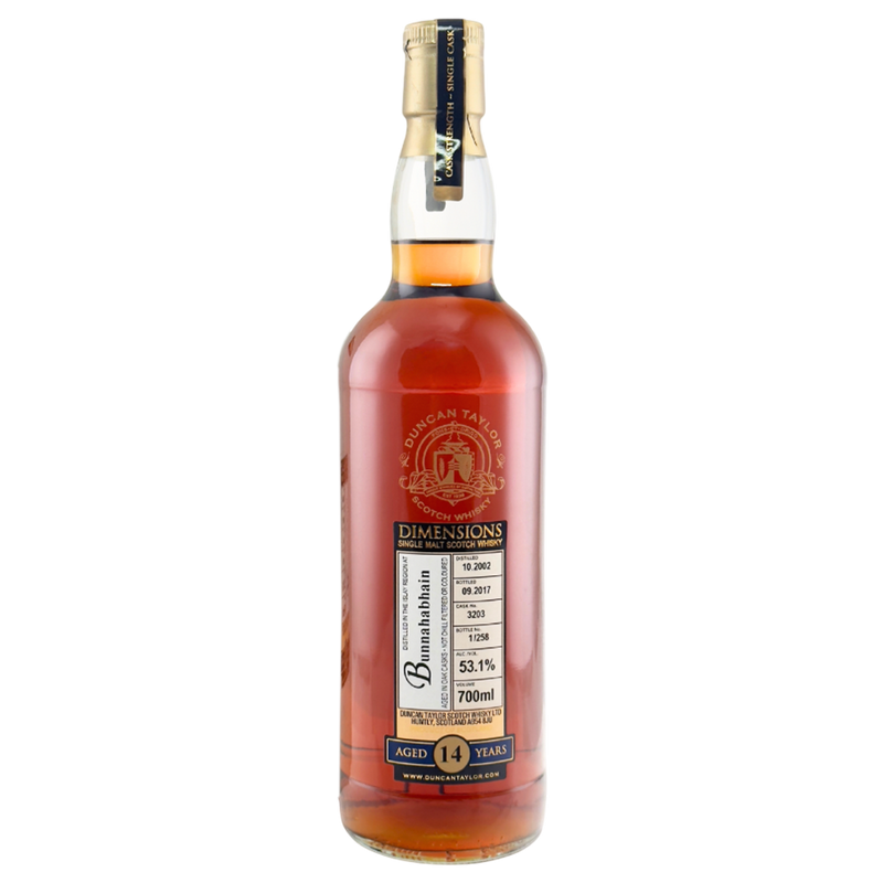 Bunnahabhain Sherry 14 Year Old 2002 Dimensions