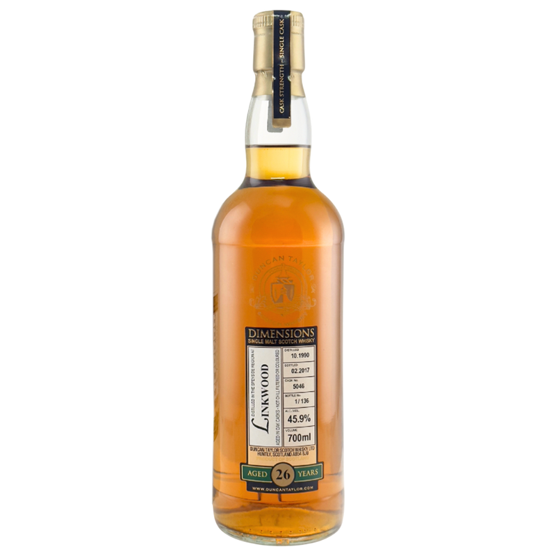 Linkwood 26 Year Old 1990 Dimensions