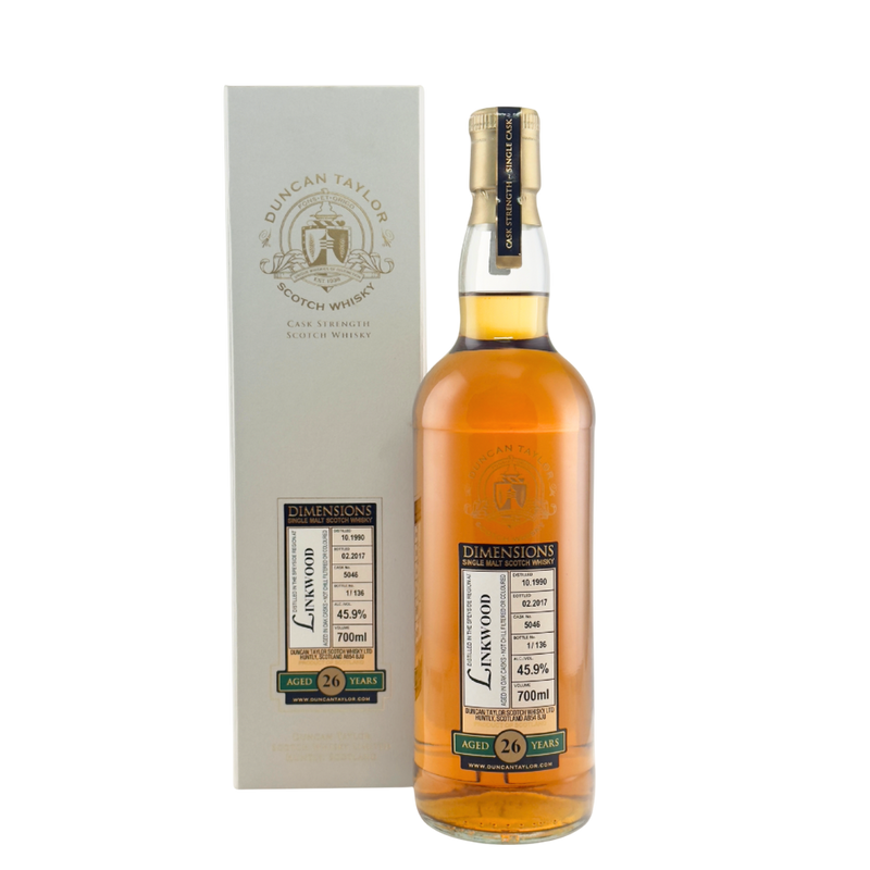 Linkwood 26 Year Old 1990 Dimensions