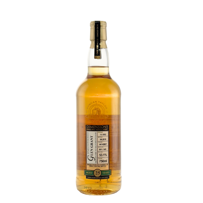 Glen Grant 1992 25 Year Old Dimensions