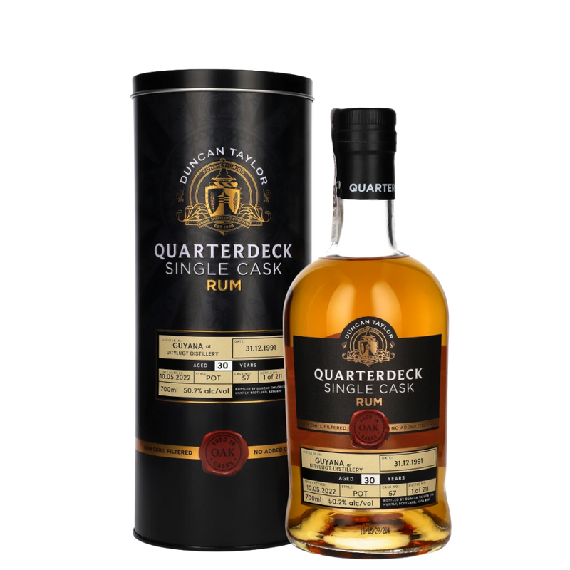 Quarterdeck Single Cask Rum Guyana 1991, 30 Year Old