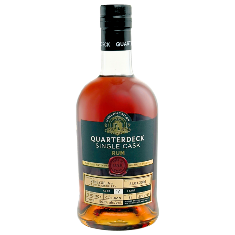 Quarterdeck Single Cask Rum Venezuela, 17 Year Old