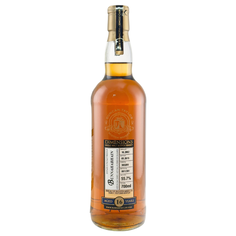 Bunnahabhain 16 Year Old 2002 Dimensions