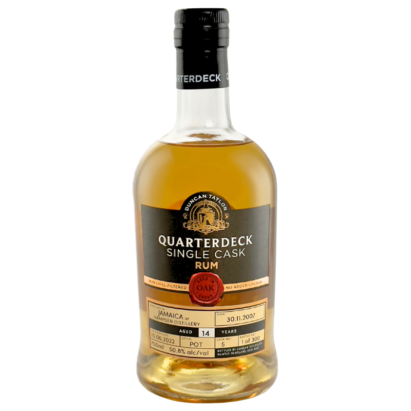 Quarterdeck Single Cask Rum Jamaica 2007, 14 Year Old