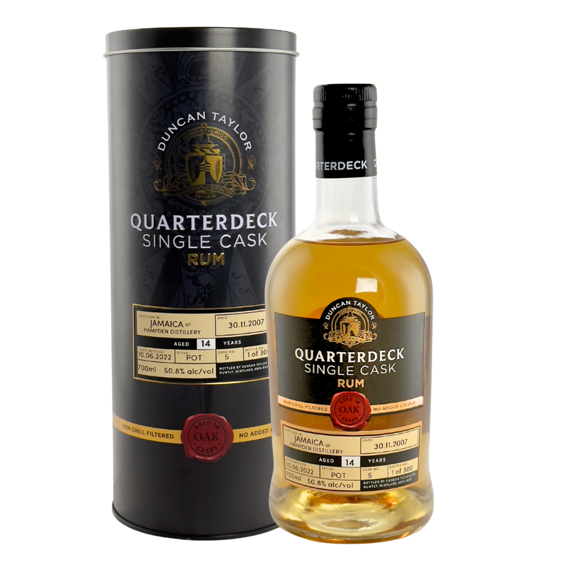 Quarterdeck Single Cask Rum Jamaica 2007, 14 Year Old