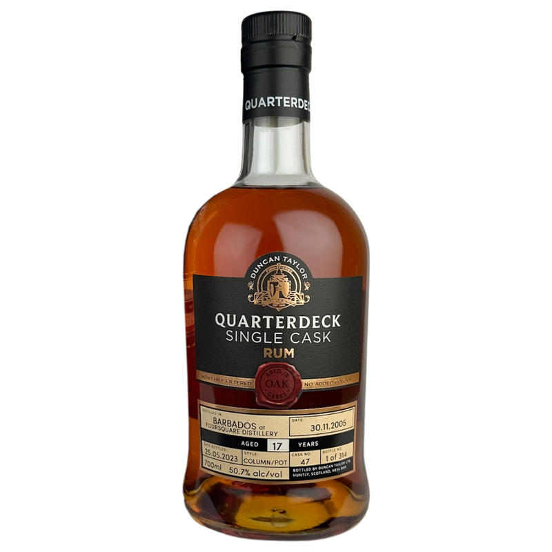 Quarterdeck Single Cask Rum Barbados, 17 Year Old