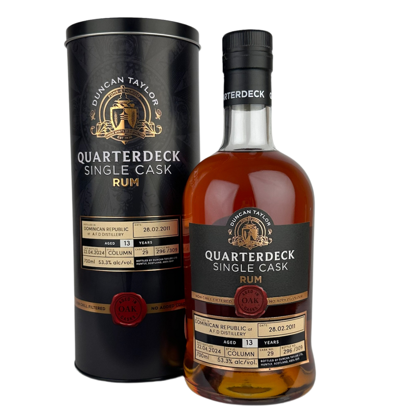 Quarterdeck Single Cask Rum Dominican Republic, 13 Year Old