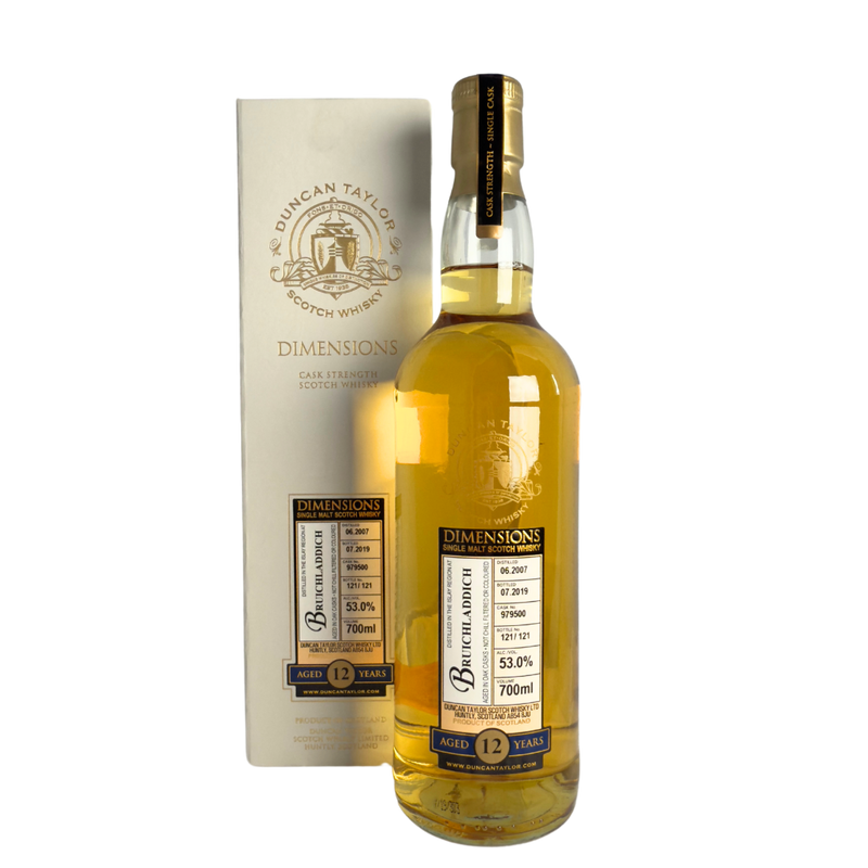 Dimensions Cask Strength Bruichladdich 2007, 12 Year Old