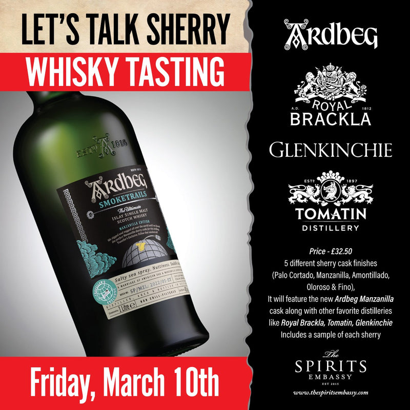 Lets Talk Sherry Tasting Evening 5*30ml (Whisky) and 5*15ml (Sherry)